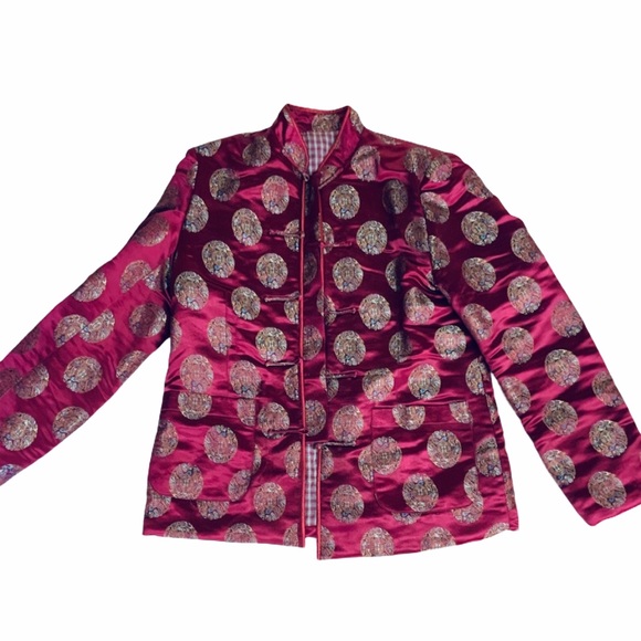 Y&L Jackets & Blazers - Y&L Oriental Silk Padded Jacket. Stunning Red